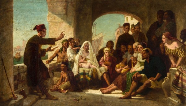 Study for Felice Ballarin Reciting by Frederick Goodall